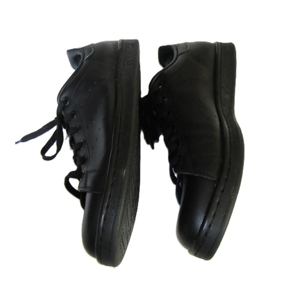 Adidas Stan Smith Black Leather Minimalist Unisex Streetwear Sneaker Size 7 - Picture 6 of 16